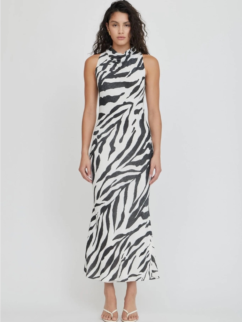 Third Form Mirage Bias Tank Dress - Zebra